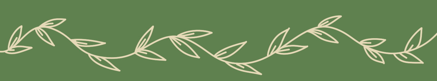 green background with tan leaves illustrated