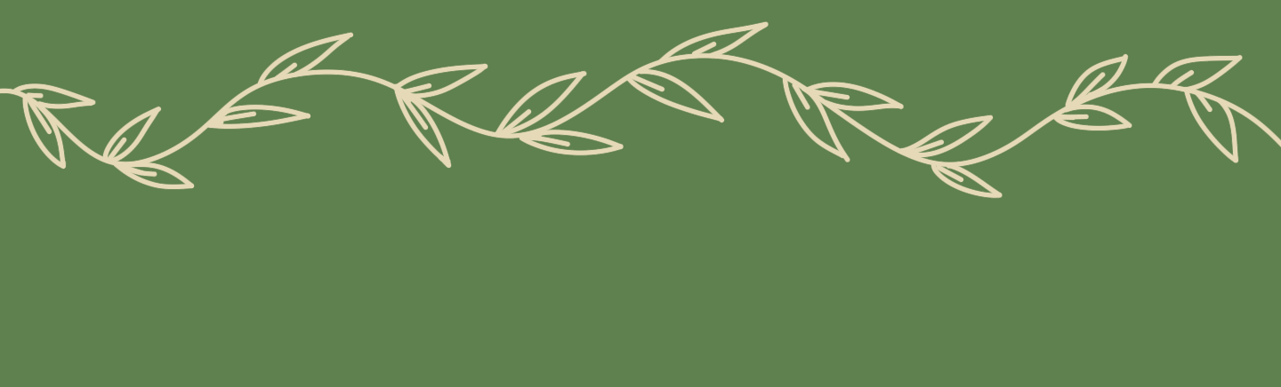 green background with tan leaves illustrated